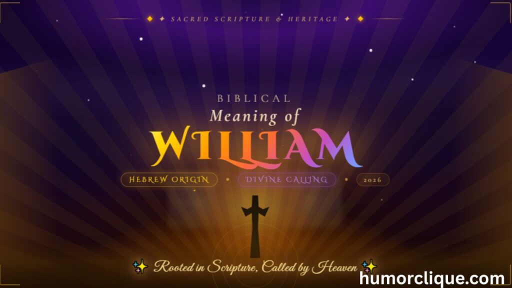 Biblical meaning of the name William with Hebrew origin — a man bathed in divine golden light inside an ancient temple, representing the sacred calling and scriptural significance of the name William in 2026