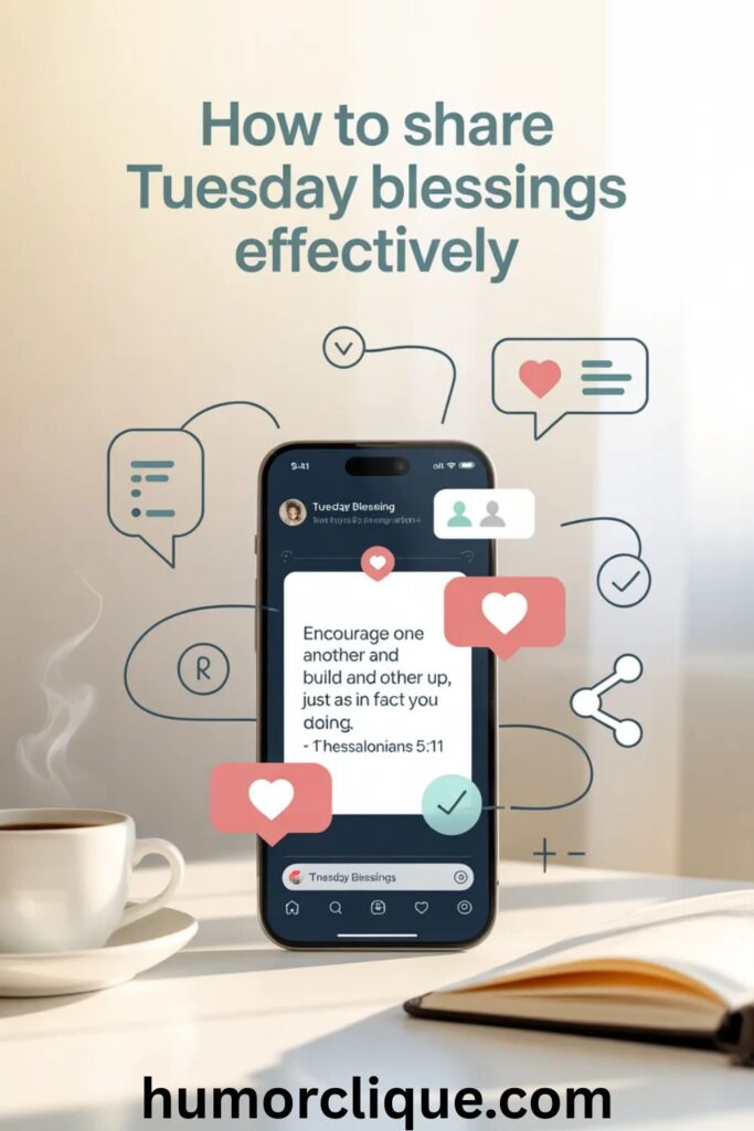 How to share Tuesday blessings effectively guide with 1 Thessalonians 5:11 encouragement scripture and social media sharing strategy