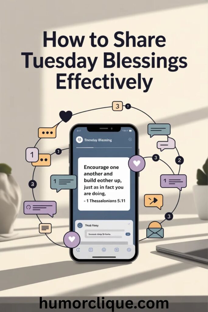 How to share Tuesday blessings effectively guide with 1 Thessalonians 5:11 encouragement scripture and social media sharing strategy