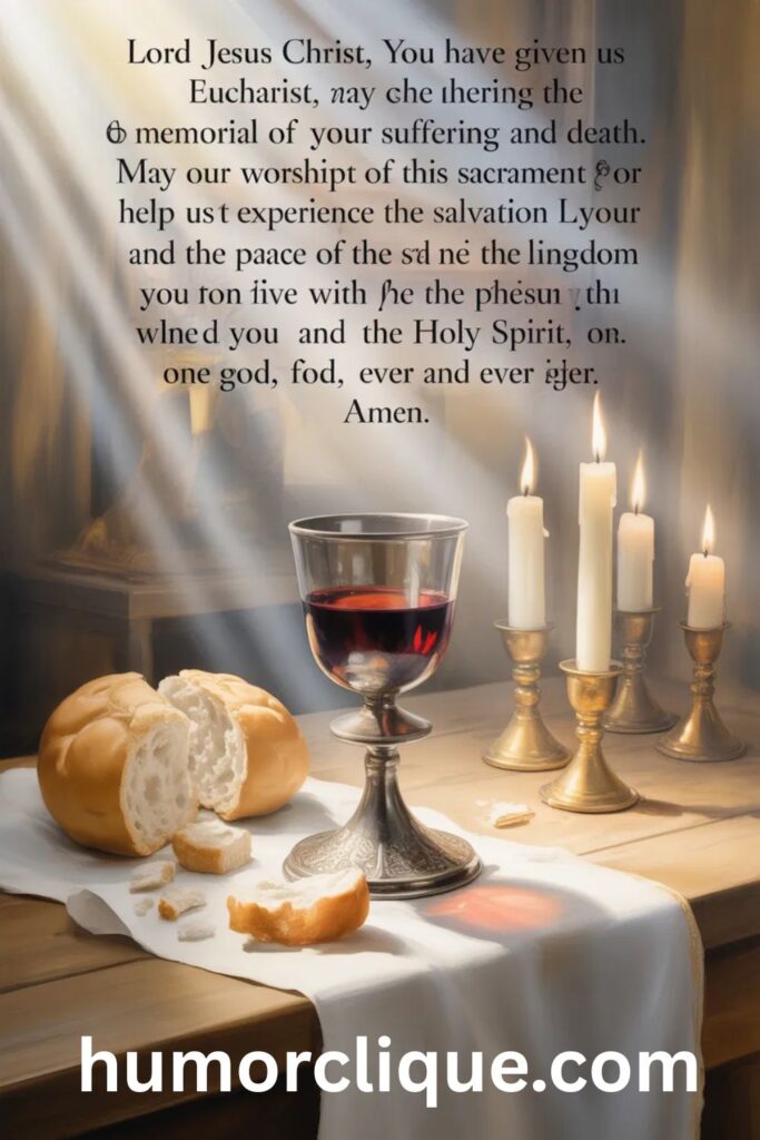 "Holy Thursday Last Supper scene with chalice, bread, and candlelight representing Jesus Christ's institution of the Eucharist on the night before His crucifixion"